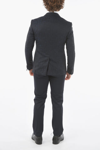 abito tre pezzi con gilet CERIM.ACADEMY uno spacco collo sciallato