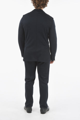virgin wool side vents notch lapel 2-button suit
