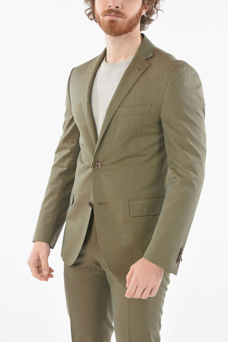 twill GATE side vents notch lapel 2-button suit