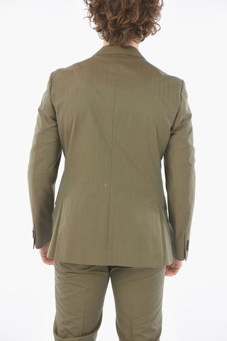 twill GATE side vents notch lapel 2-button suit