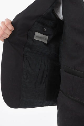 virgin wool center vent peak lapel CERIM.ACADEMY 3 piece waistcoat suit