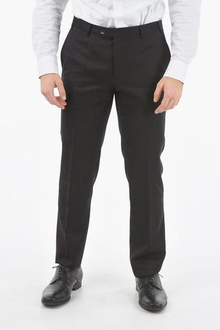 virgin wool center vent peak lapel CERIM.ACADEMY 3 piece waistcoat suit