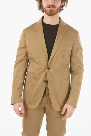 CC COLLECTION stretch cotton side vents 2-button suit