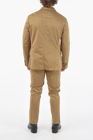 CC COLLECTION stretch cotton side vents 2-button suit