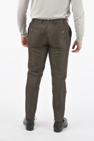 virgin wool and flax GATE side vents notch lapel 2-button suit