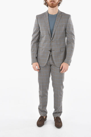 CC COLLECTION district check side vents notch lapel RESET 2-button suit