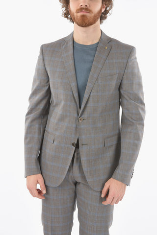 CC COLLECTION district check side vents notch lapel RESET 2-button suit
