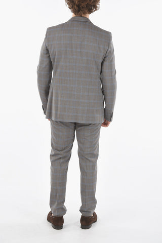 CC COLLECTION district check side vents notch lapel RESET 2-button suit