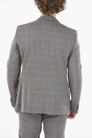 CC COLLECTION district check side vents notch lapel RESET 2-button suit