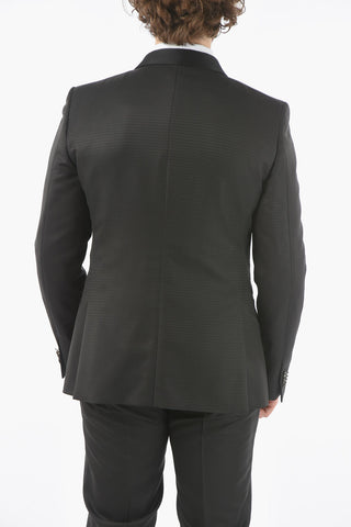 CC COLLECTION virgin wool CERIMONIA RESET shawl lapel 3 piece waistcoat suit