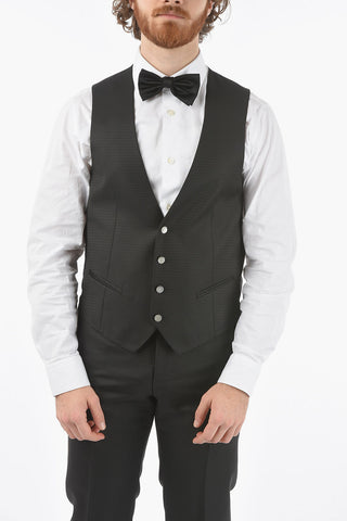 CC COLLECTION virgin wool CERIMONIA RESET shawl lapel 3 piece waistcoat suit