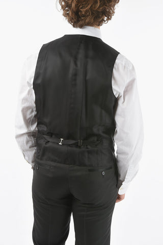 CC COLLECTION virgin wool CERIMONIA RESET shawl lapel 3 piece waistcoat suit