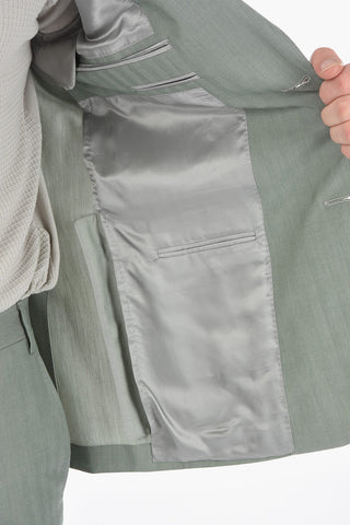 virgin wool and Cotton GATE notch lapel 2-button suit