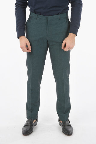 CC COLLECTION cotton and flax RESET peak lapel 1-button suit