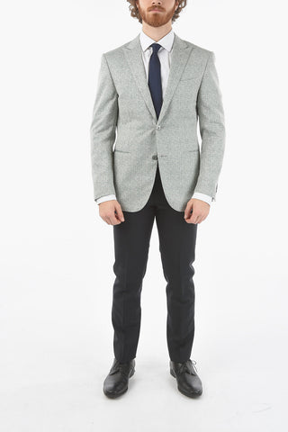 virgin wool CERIMONIA ACADEMY peak lapel 2-button suit