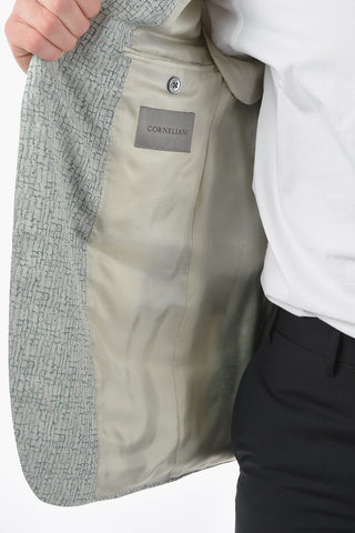 virgin wool CERIMONIA ACADEMY peak lapel 2-button suit