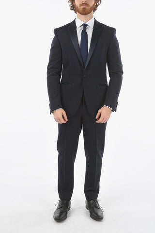 CC COLLECTION RESET CERIMONIA peak lapel 1-button suit With Drawstring on the Waist