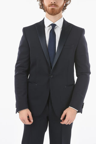 CC COLLECTION RESET CERIMONIA peak lapel 1-button suit With Drawstring on the Waist