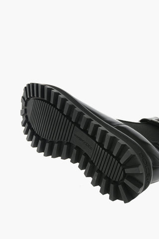 Leather BERNINI Chelsea Booties with Logoed Ankle Belt