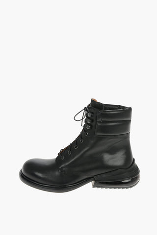 MM22 Laced Leather Low Boots
