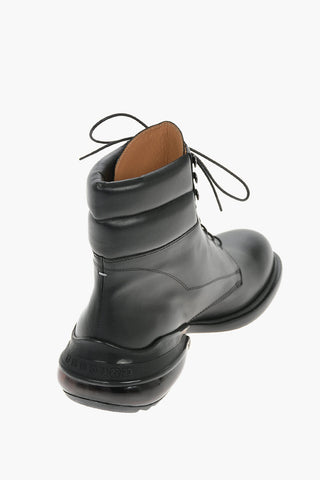 MM22 Laced Leather Low Boots