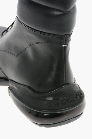 MM22 Laced Leather Low Boots