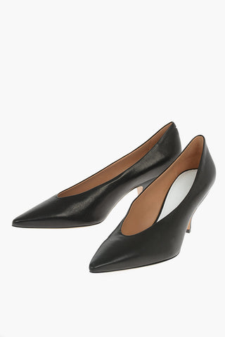 Pointed Leather Pumps Heel 7 cm