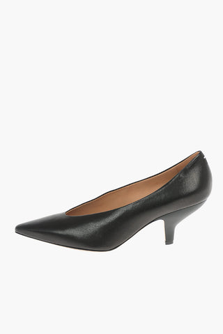 Pointed Leather Pumps Heel 7 cm