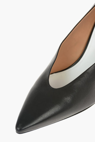 Pointed Leather Pumps Heel 7 cm