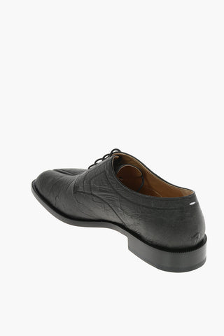 MM22 Crinkle Effect Tabi Derby Shoes