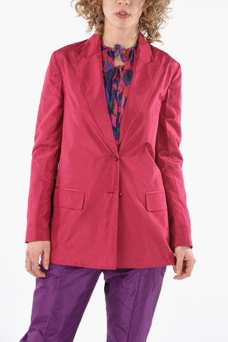 Silk Half Lined Single Breasted Blazer With Coulisse