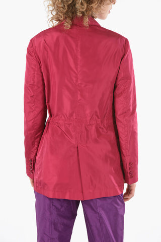 Silk Half Lined Single Breasted Blazer With Coulisse