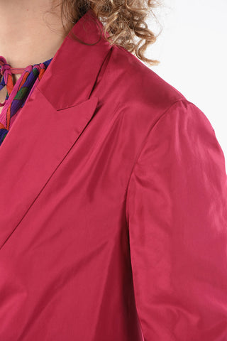 Silk Half Lined Single Breasted Blazer With Coulisse