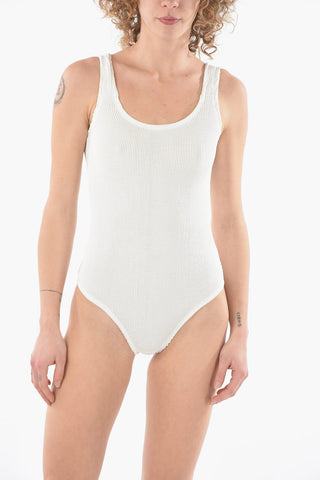 Back Neckline Ruffled One-Piece Swimsuit
