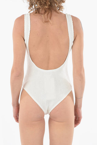Back Neckline Ruffled One-Piece Swimsuit