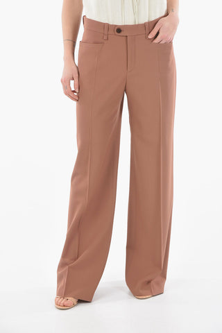 Virgin Wool Tailored Wide-leg Pants