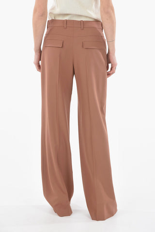 Virgin Wool Tailored Wide-leg Pants