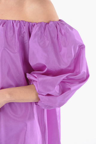 Pouf Sleeves Silk Blouse
