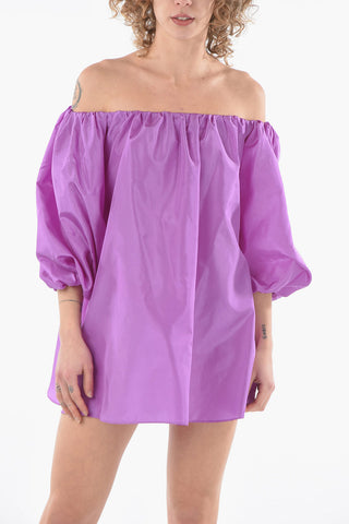 Pouf Sleeves Silk Blouse