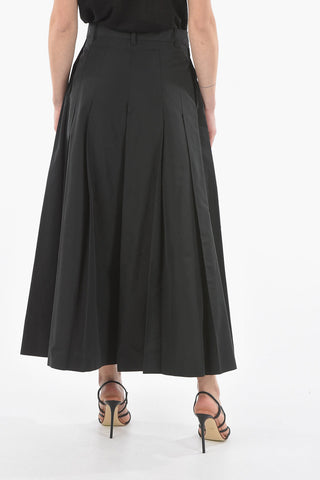 Pantaloni Wide Leg Con Pieghe