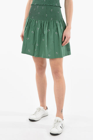 Flared Skirt in Paisley Motif with Elasticated Waist Band