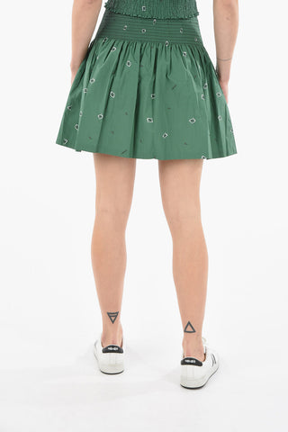 Flared Skirt in Paisley Motif with Elasticated Waist Band