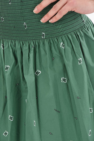 Flared Skirt in Paisley Motif with Elasticated Waist Band