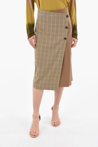 Two Tone Tartan Checked Gipsy Skirt