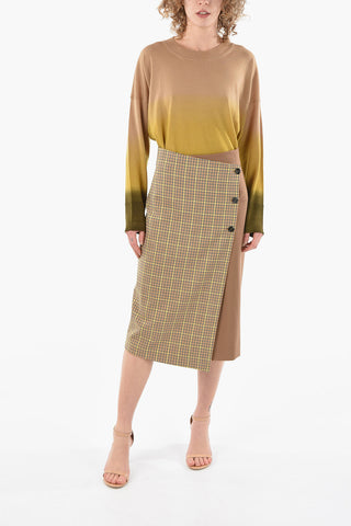 Two Tone Tartan Checked Gipsy Skirt