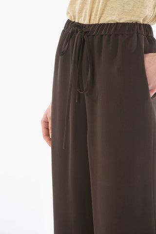 Pantaloni Gaucho In Seta Con Coulissse