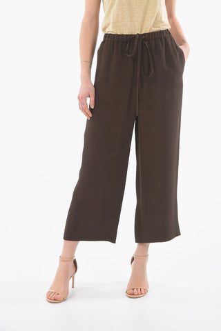 Pantaloni Gaucho In Seta Con Coulissse