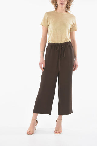 Pantaloni Gaucho In Seta Con Coulissse