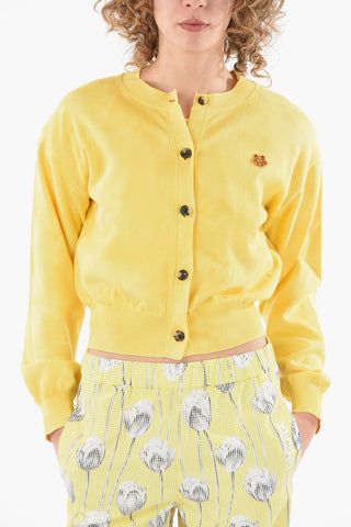 Cotton Cardigan with TIGER CREST Patch