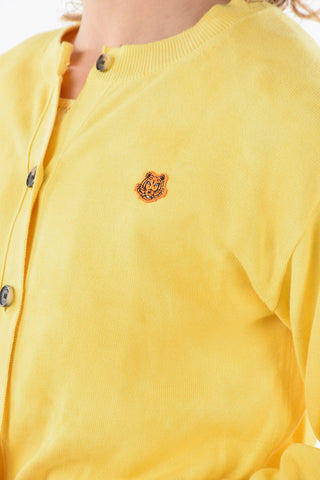 Cotton Cardigan with TIGER CREST Patch